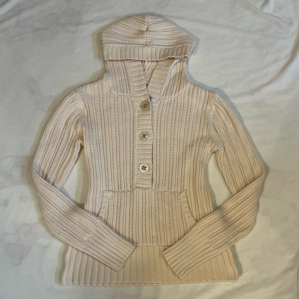 Old Navy Women's Beige Cowl Neck Sweater